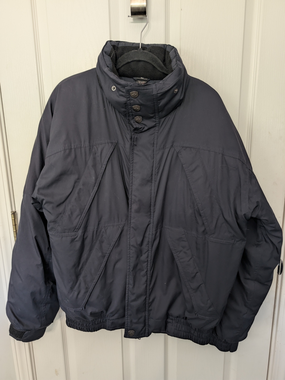 Wellensteyn Cliffjacke Heavyweight Jacket Mens Large L Navy Full Zip Coat